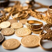 Close,Up,Photo,Of,Old,Gold,-,Jewelry,,Coins,,Earrings,